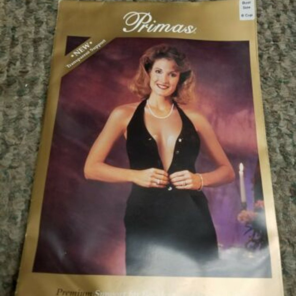 (2) B cup  Prima's clear traditional disposable adhesive bras (6 pair) USA